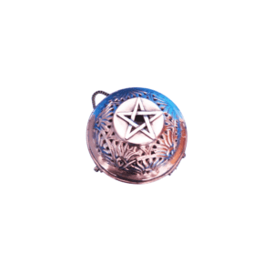 Brûle-encens pivotant en cuivre avec pentagramme – Image 2