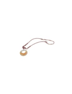 Collier rose avec pierre agate