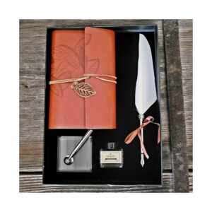 Set de calligraphie avec plume d'oie, encre et carnet de notes – Image 3
