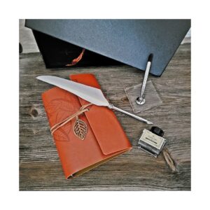 Set de calligraphie avec plume d'oie, encre et carnet de notes – Image 4