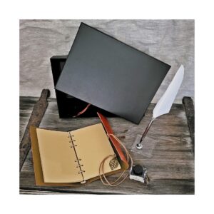 Set de calligraphie avec plume d'oie, encre et carnet de notes – Image 2